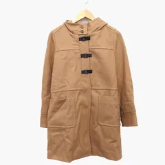 グリーンレーベルリラクシング ユナイテッドアローズ green label relaxing フード コート ミドル丈 ライナー付 メルトン 無地 シンプル ベルト ウール 毛 40 ライトブラウン 茶 /HT10