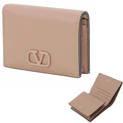ヴァレンティノ 財布 VALENTINO 二つ折り財布 折り畳み ミニ財布 1W2P0P39 ZBA GF9 Vロゴ ピンクベージュ ガラヴァーニ VLOGO SIGNATURE FLAP FRENCH WALLETのサムネイル