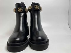 GUCCI 2009a/w ムートン レザーブーツ - メルカリ