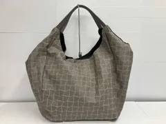 【美品】chi.wata チワタ／トートバッグ グレー 幾何学のサムネイル