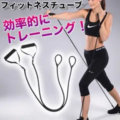 トレーニングチューブ 2本セット エクササイズバンド ビリーバンド 筋トレ フィットネス ゴムチューブ ダイエット ストレッチ 加圧 自宅トレーニング 全身運動 二の腕 胸筋 背筋 太もも 体幹 宅トレ 男女兼用のサムネイル