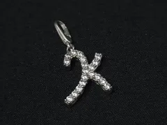 4℃ ヨンドシー イニシャル K SV925 ラインストーン ネックレストップ ペンダントトップ チャーム アクセサリー シルバー系 DN5553のサムネイル