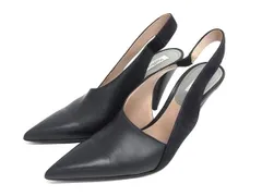 ■美品■ Max Mara マックスマーラ レザー×スエード ヒール パンプス 表記サイズ 36 1/2 (約23.5cm) 靴 シューズ ネイビー系 DN5709のサムネイル