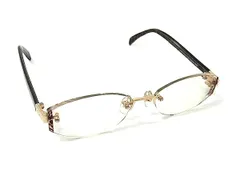 ■美品■ LEONARD レオナール 度入り メガネ 眼鏡 めがね レディース メンズ ブラック系 DN5471のサムネイル