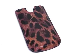 ■美品■ DOLCE＆GABBANA ドルチェ&ガッバーナ レザー レオパード スマホケース アイフォンケース ブラウン系×ブラック系 DN5392のサムネイル