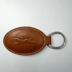 ロンシャン LONGCHAMP レザー キーホルダー キーリング 茶のサムネイル
