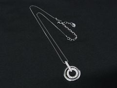 美品 スワロフスキー Ragtime ネックレス サークル 3連 ストーン 