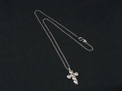 クロスモチーフ ネックレス ストーン装飾 シルバー925アンテプリマ 