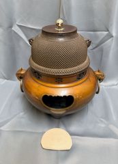 風炉 風炉釜 茶道具 骨董品 茶道 鉄瓶 鉄製 茶釜 前瓦 - メルカリ