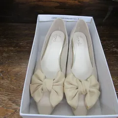 【未使用】Launa lea ラウナレア フラットパンプス ポインテッド 24.5㎝ リボン エキスパート藤沢辻堂店のサムネイル
