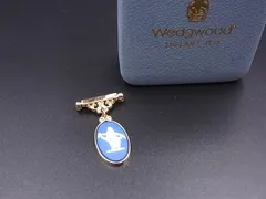 WEDGWOOD ウェッジウッド ジャスパー ブローチ ピンバッジ アクセサリー ネイビー系×ゴールド系 DM7811のサムネイル