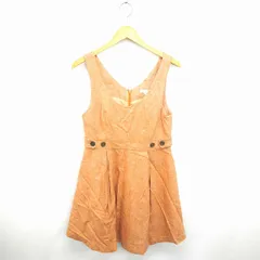 ギャミヌリィ gaminerie ワンピース ジャンパースカート 膝下丈 フレア ウール混 ノースリーブ M オレンジ /TT48のサムネイル