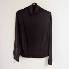【良品】LEONARD レオナール ハイネックニット カシミヤ シルク混 長袖 ブラック サイズ42 日本製のサムネイル