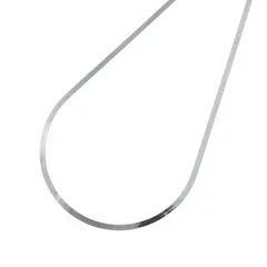 【 美品 】STAR JEWELRY スタージュエリー ネックレス ペンダント 新品仕上済 K10 チェイン ヘリンボーン 2JK0255 ホワイトゴールド ジュエリー シルバーカラーのサムネイル