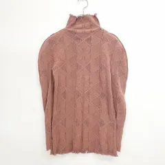 ISSEY MIYAKE イッセイ ミヤケ A-POC INSIDE エーポック インサイド ジャカード メッシュ ハイネック カットオフ トップス Ks5-42のサムネイル