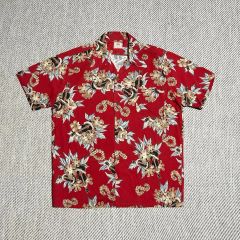 ウエアハウス アロハシャツ 開襟 ハイビスカス ウクレレ 初期タグ L