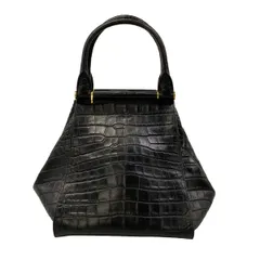 Max Mara(マックスマーラ) ハンドバッグ - 黒 型押し加工 レザーのサムネイル