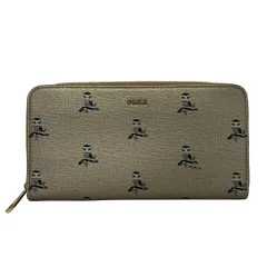FURLA(フルラ) 長財布 - ゴールド×ダークグレー×マルチ フクロウ/ラウンドファスナー レザーのサムネイル