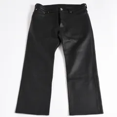 新品未使用 CHROME HEARTS クロムハーツ LTHR PANTS レザーパンツ サイズ36 クロスボールボタン ブラック シルバー925 中古 4a003605のサムネイル