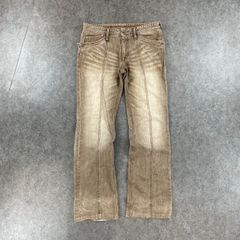 00s whiskered flared jeans y2k swag 汚れ加工 - メルカリ
