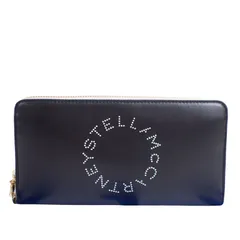 STELLA McCARTNEY ステラマッカートニー 財布 700251 W8856 ブラック ポリウレタン ユニセックス ラウンドファスナー長財布 パンチング ゴールド金具 美品のサムネイル