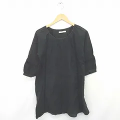 シュカ Shuca ワンピース 膝下丈 プルオーバー 刺繍 総柄 七分袖 M チャコールグレー 灰 /TT13のサムネイル