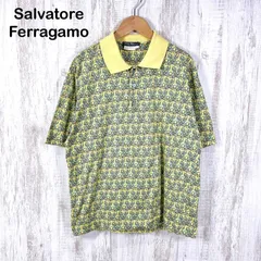 Salvatore Ferragamo サルヴァトーレフェラガモ ゴルフ 総柄 半袖ポロシャツ イエローのサムネイル