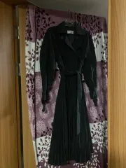 プリーツジャケットロングワンピース