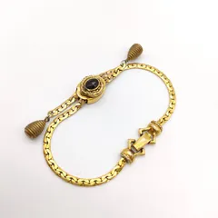 Goldette ゴールデット ブレスレット カラーストーン付き ゴールドカラー ヴィンテージアクセサリー S1805-1のサムネイル