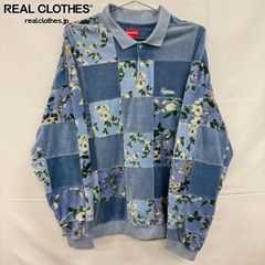 Supreme Floral Patchwork Velour L/S POLO - メルカリ