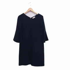 クローラ crolla ワンピース 七分袖 ロング Vネック 36 ネイビー 紺 /KT23のサムネイル