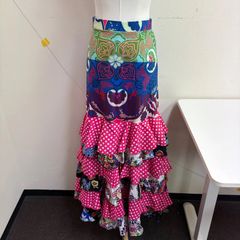 Prima Boutique】社交ダンス衣装 ドレス ワンピース 青 ブルー 薔薇柄