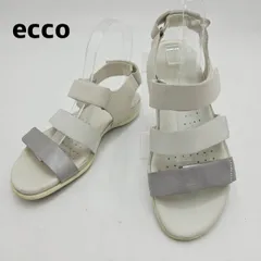 エコー ECCO サンダル 23cm 36 ベージュ グレー シルバー 本革 レザー インネイト インドネシア製 レディース コンフォート ストラップ ベルクロ マジックテープ スポーツサンダル フラット ぺたんこ 美品 中古 hws02672のサムネイル