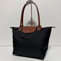 LONGCHAMP ロンシャン ル プリアージュ トートバッグ ブラック ナイロン レザー 肩掛け 軽量 折りたたみ B599のサムネイル