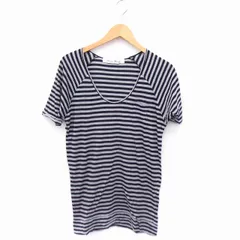 バナーバレット Banner Barrett チュニック ボーダー Uネック 半袖 綿混 38 グレー 灰 ブラック 黒 /FT41のサムネイル