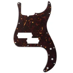 新品 Musiclily Pro 13穴 プレシジョンベースPBピックガード5弦Fender American Precision Bass用 、鼈甲柄4Pのサムネイル
