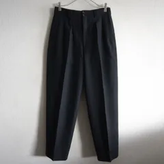 【80S/デカオム】COMME des GARCONS HOMME 【2タック ウール スラックス パンツ】M ブラック ギャルソン オム s2606002のサムネイル