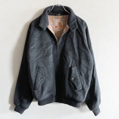 90's カシミア混 ウールハリントン ジャケット 短丈 チャコールグレー M バラクータ カシミア混 ウール G9 ハリントンジャケット 38 グレー