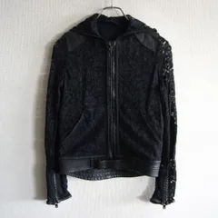 【雰囲気抜群】Maison Martin Margiela 【① レース フーデット ライダース ジャケット】 48 メゾンマルタンマルジェラ s2605177のサムネイル