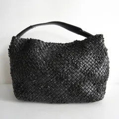 【美品】FALORNI 【イントレチャート レザー ハンドバッグ 】 ブラック メッシュ BAG MADE IN ITALY ファロルニ s2605179のサムネイル