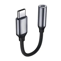 新品 Type-c イヤホン 変換 タイプ イヤホンアダプタ 3.5mm usb-cオーディジャック 電話/音量調節/音楽 MacBookAir/Pro/iPad Pro/AndroidなどイヤホンジャックがないのType-Cポートのデバイスに対応に適用 (ブ