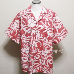 Go Barefoot アロハシャツ 半袖シャツ アメリカ製 サーフィン レッド 