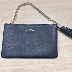 美品】COACH チェーン ミニバッグ アクセサリーポーチ Y2K ブルー