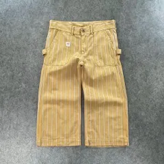 KAPITAL Painter Pants キャピタル ペインターパンツ ワークパンツ クロップド ベイカー ストライプ ジップフライ コットン キャメルのサムネイル