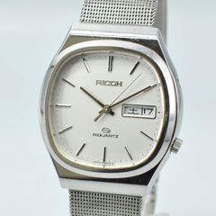 【稼働品】RICOH 2Pダイヤ クォーツ 腕時計 シルバー 新品電池 稼働品】RICOH 2Pダイヤ クォーツ 腕時計 シルバー 新品電池 - メルカリ