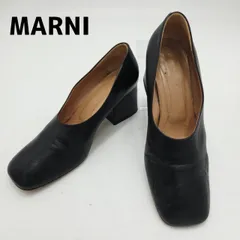 マルニ MARNI チャンキーヒール パンプス スクエアトゥ 37 24cm 黒 ブラック レザー 本革 イタリア製 生産国 革靴 シューズ 靴 ローカット 太ヒール 婦人靴 レディース 中古 37サイズ 24.0cm hws02674のサムネイル