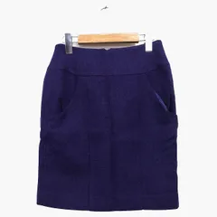 ボールジー BALLSEY トゥモローランド 台形 スカート ミニ 膝上 総柄 ラメ混 ウール混 36 パープル 紫 /HT25のサムネイル