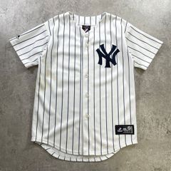 MLB ヤンキースベースボールシャツ ストライプ レトロ オーバーサイズ 