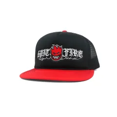 SPITFIRE MESHCAP スピットファイヤー メッシュキャップ OLD E DROP BIGHEAD SNAPBACK BLACK/REDのサムネイル