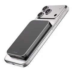 【業界初のチタン金属・14mmの超薄型】Yamisan Magsafe対応 10000mAh 軽量 PD20W急速充電 マグネット式 ワイヤレス充電器 スマホ充電器 大容量 両台同時充電 Type-C入出力兼用 マグセーフ充電器 iPhone 03ee2a61